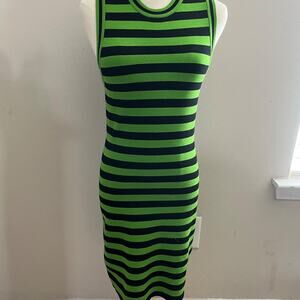 Women's Alice and Olivia Size Large Striped Sleeveless Dress